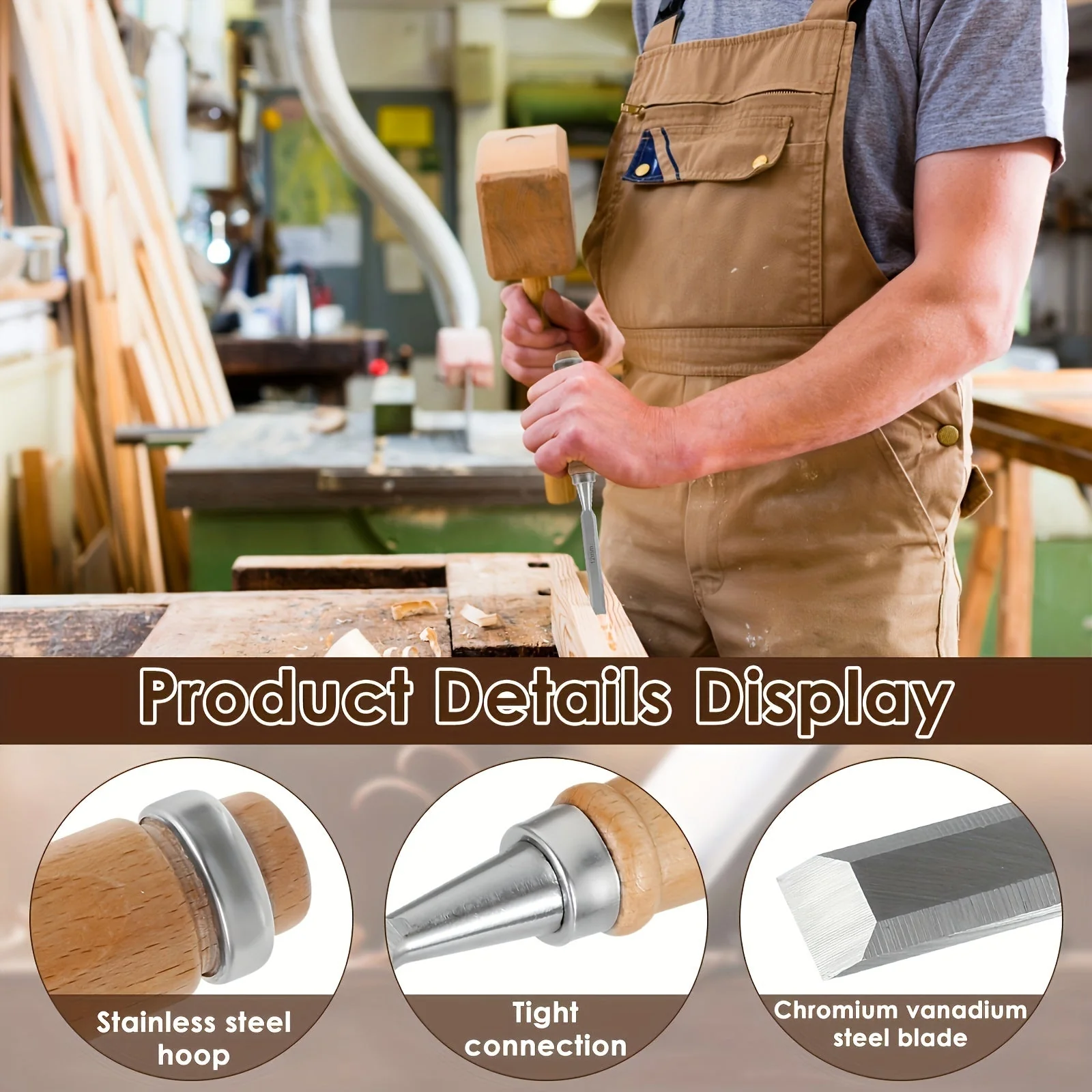 12-Piece Precision Wood Chisel Set for Clean Woodworking - Image 3