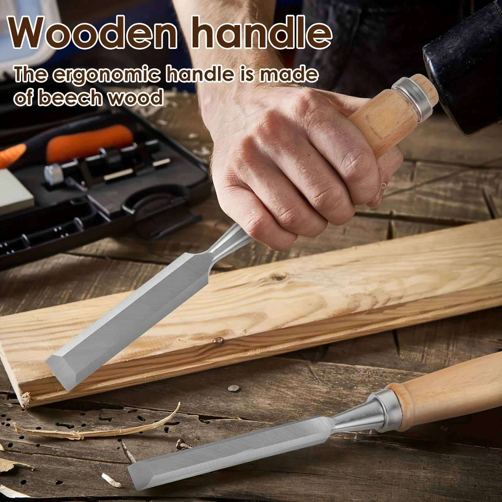 12-Piece Precision Wood Chisel Set for Clean Woodworking - Image 5