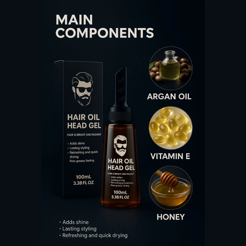 2-in-1 Hair Styling Gel and Comb - Non-Greasy Hold for Stunning Hair - Image 2