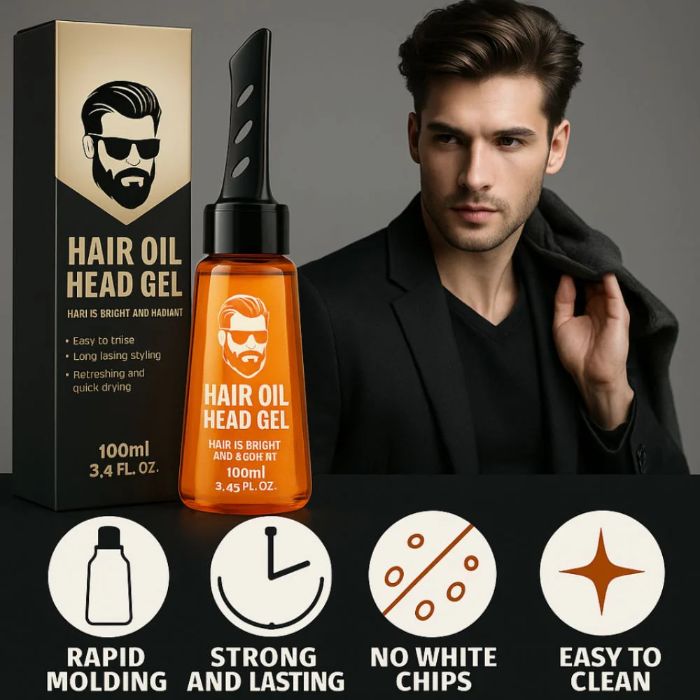 2-in-1 Hair Styling Gel and Comb - Non-Greasy Hold for Stunning Hair - Image 8