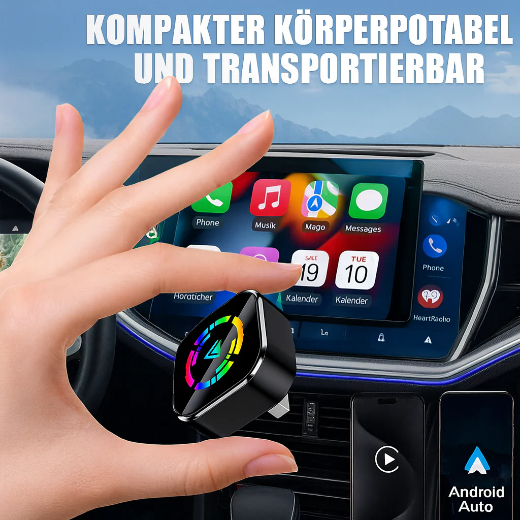 2-in-1 Wireless Adapter for iPhone & Android Auto - DriveLink Pro - Image 3