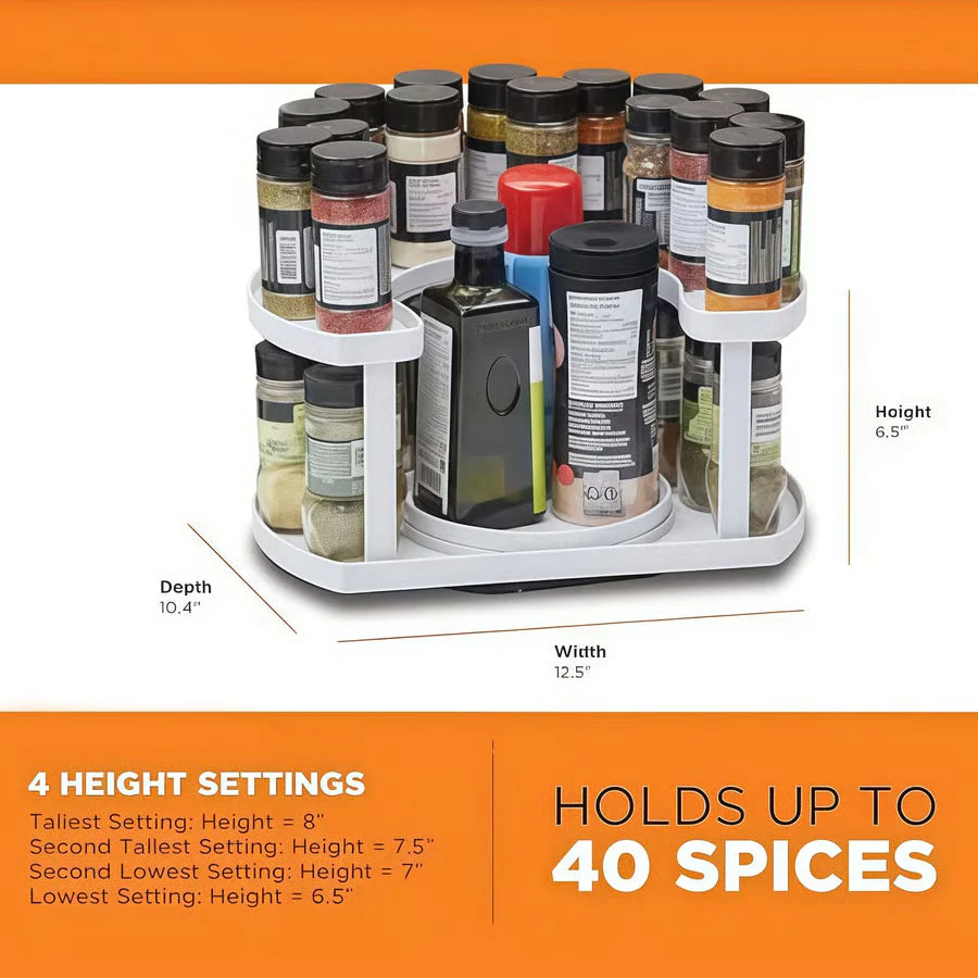 2-Tiered Lazy Susan in D-Shape - Image 12
