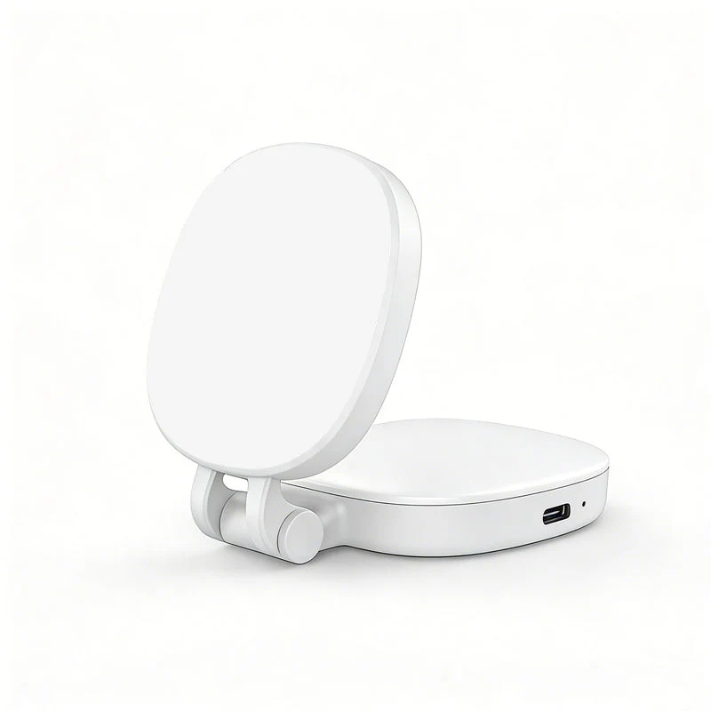 3-in-1 Selfie Light with Mirror and Smartphone Holder