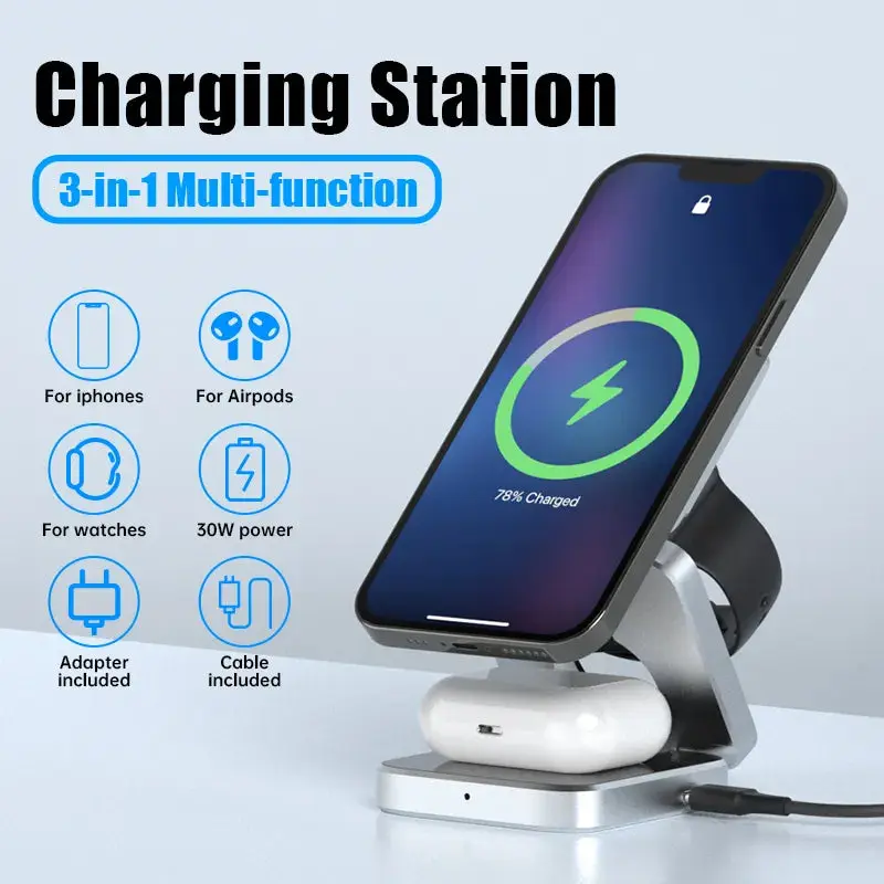 3-in-1 Wireless Charging Station for Phone and Watch - Image 6