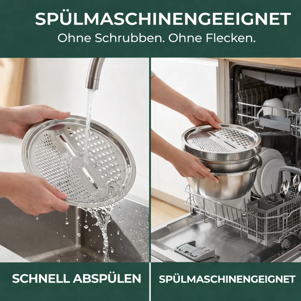 3-Piece Mixing Bowl Set in Stainless Steel with Grater and Sieve - Image 6
