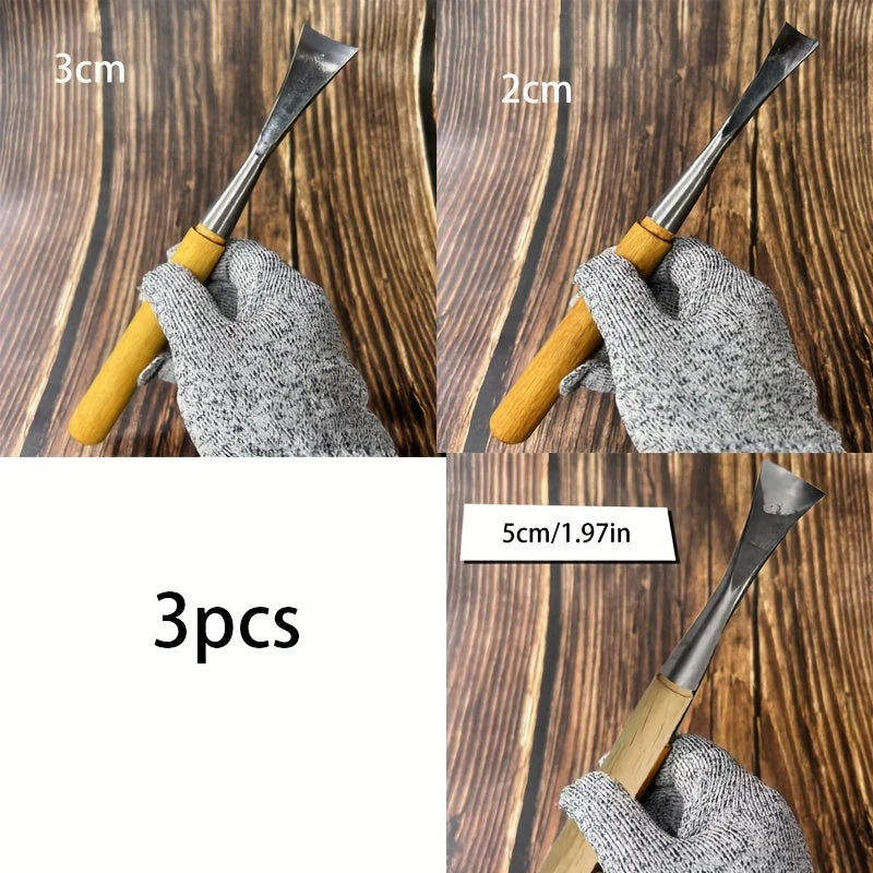 3-Piece Precision Chisel Set with Fixed Blade Measurements - Image 7