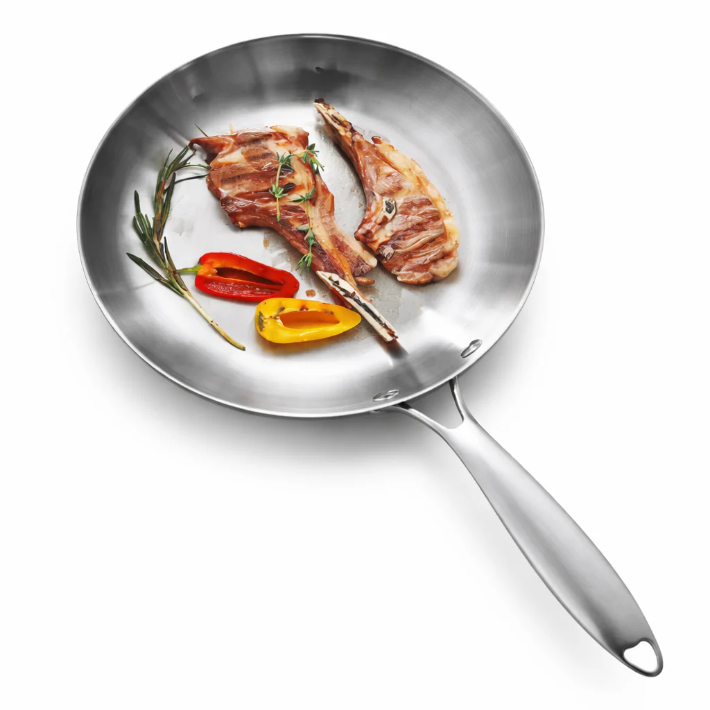 3-Piece Stainless Steel Frying Pan Set – Induction Compatible - Image 2