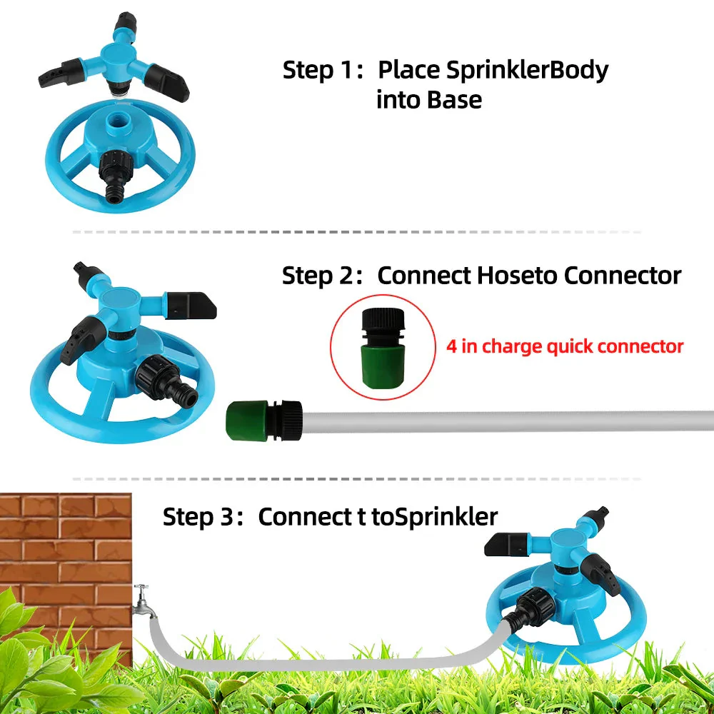 360-Degree Garden Sprinkler for Lush Green Lawn Without Brown Patches - Image 3