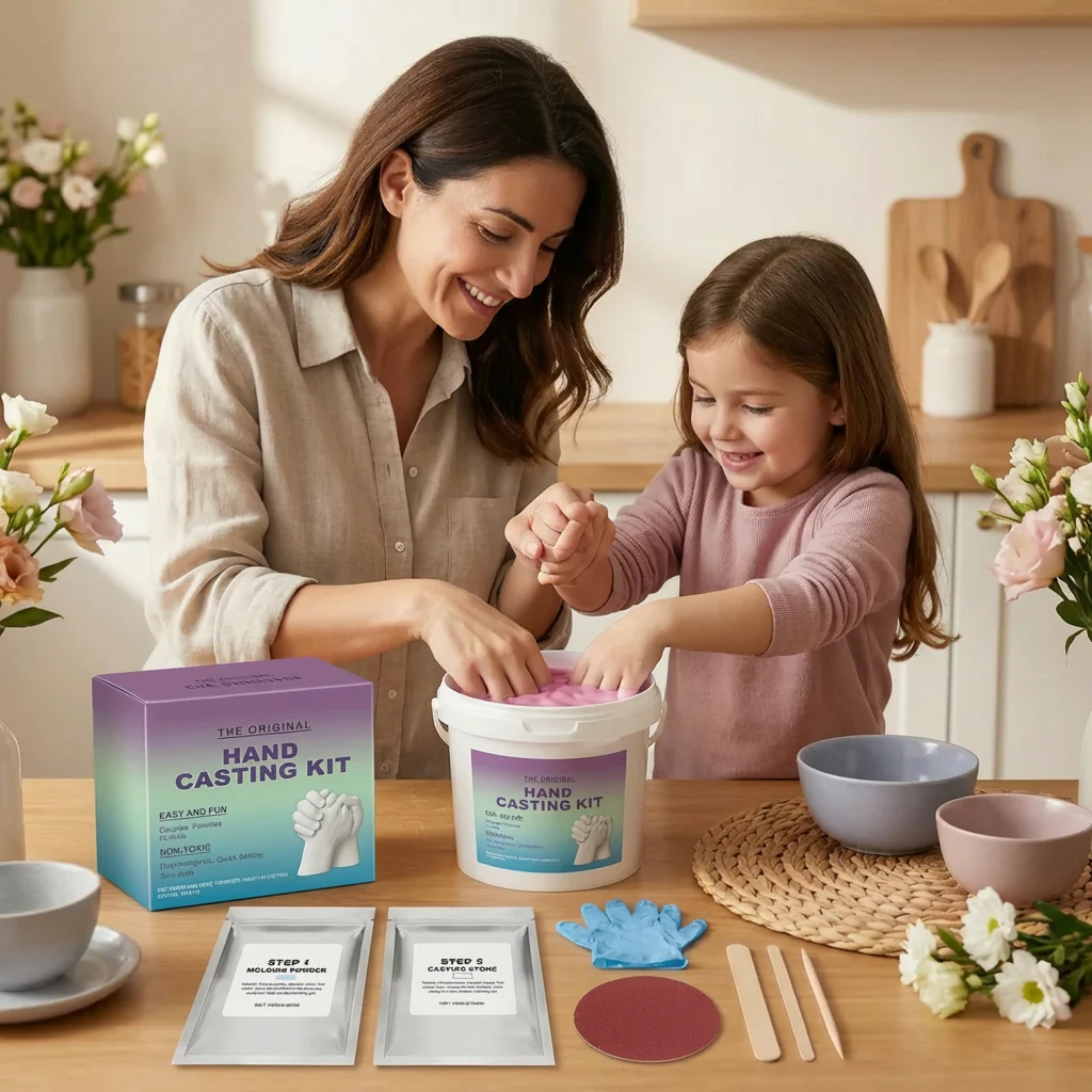 3D Handprint Plaster Kit – Tangible Memory Keepsake - Image 3