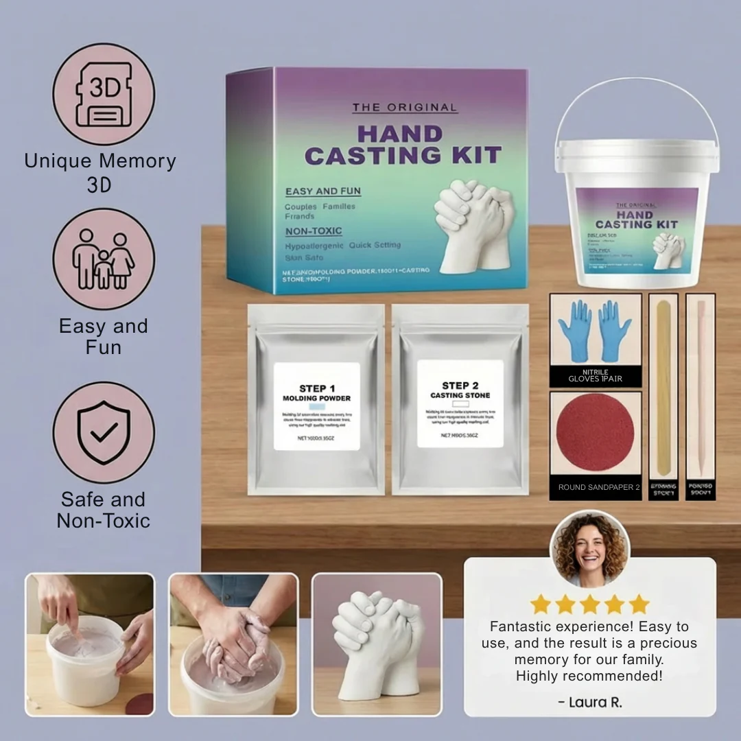3D Handprint Plaster Kit – Tangible Memory Keepsake - Image 6