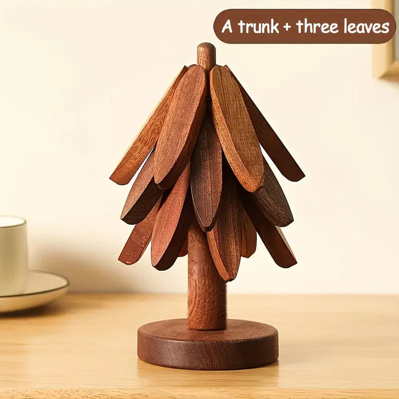 4-Piece Bamboo Coaster Set - Image 7
