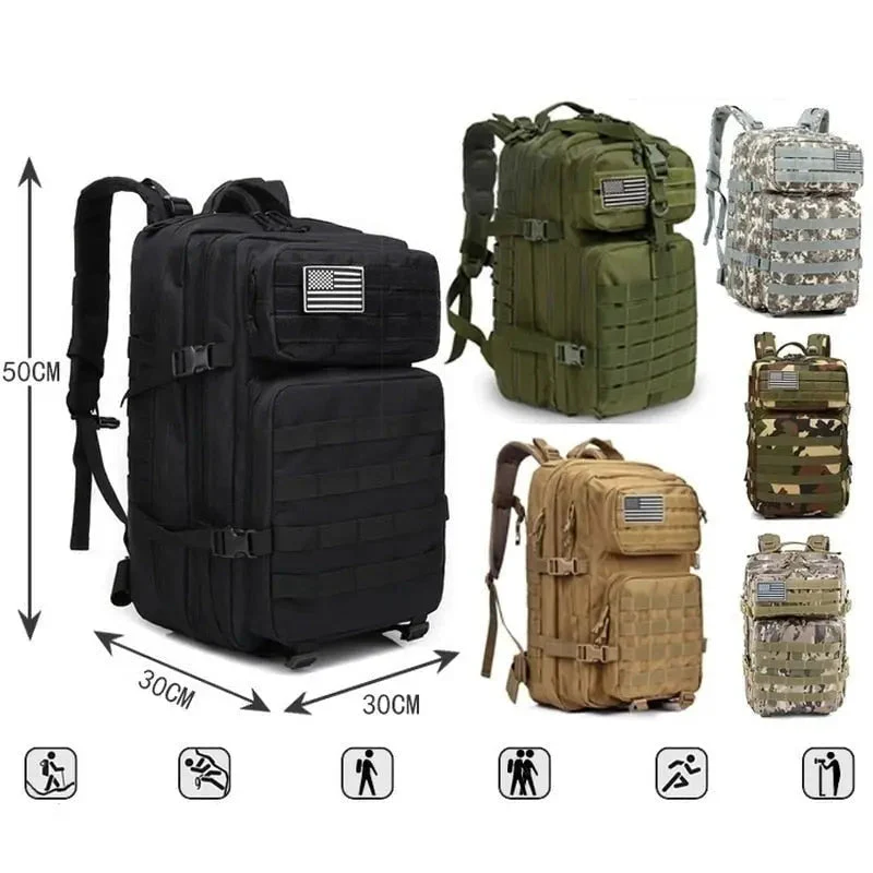 50-Liter Tactical Backpack for Outdoor Activities and Travel - Image 7