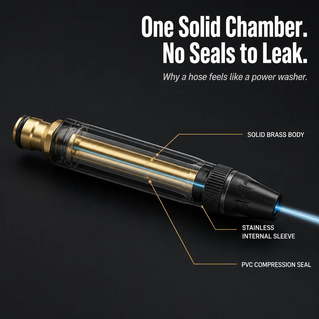 Adjustable heavy-duty garden hose nozzle - Jet cleaning nozzle - Image 3