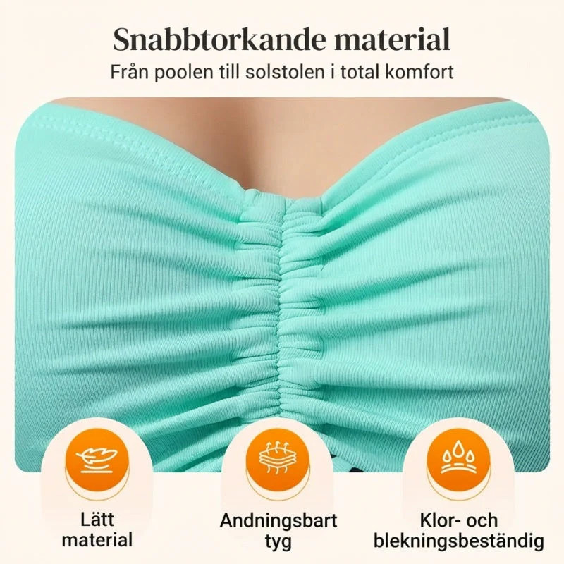 Adjustable Strap Swim Set with High-Waisted Bikini Bottom - Image 6