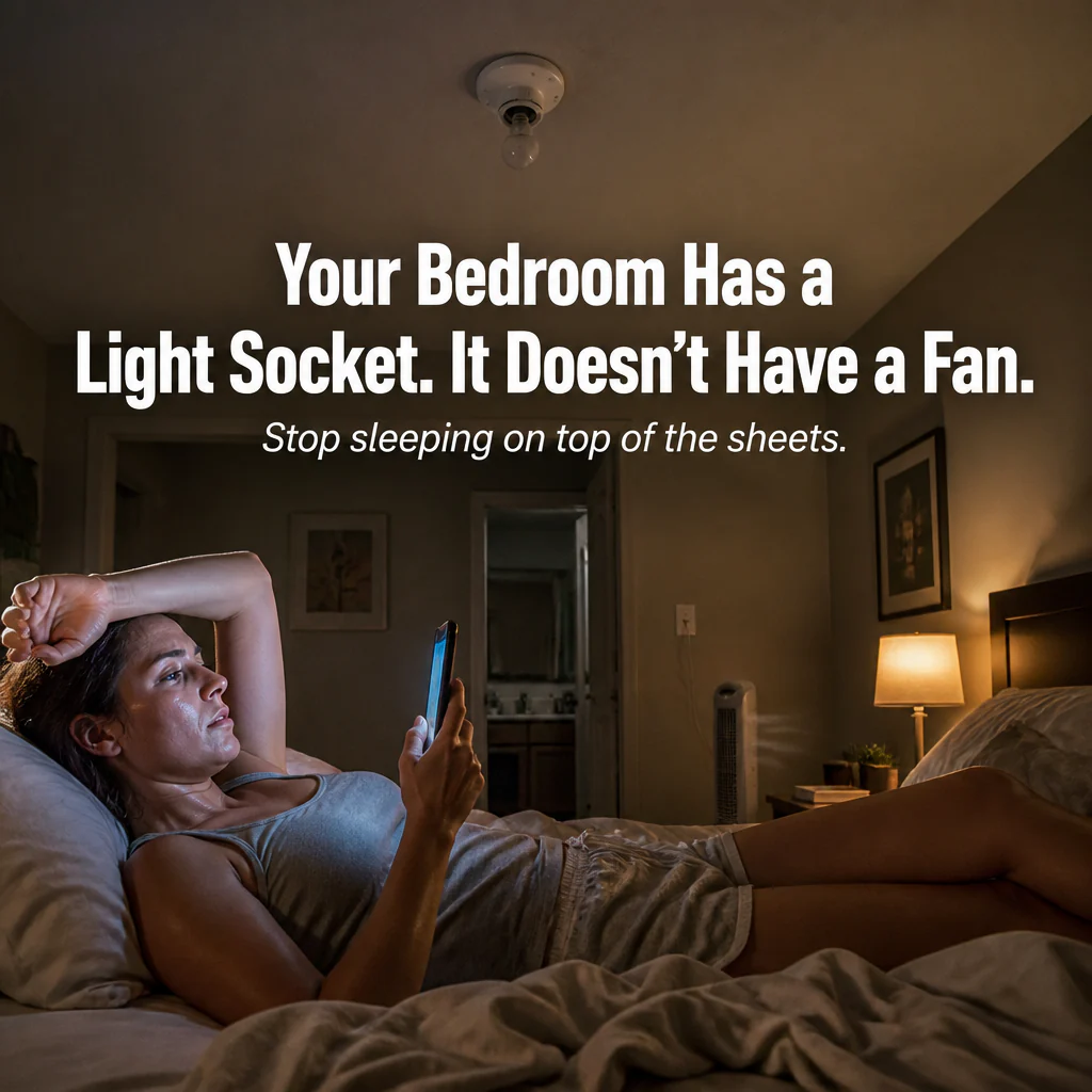 AirLume™ — Screw a Quiet Ceiling Fan + Bright LED Into Any Light Socket - Image 2