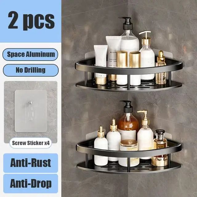 Aluminum Shower Shelf for Easy Installation Without Drilling - Image 10