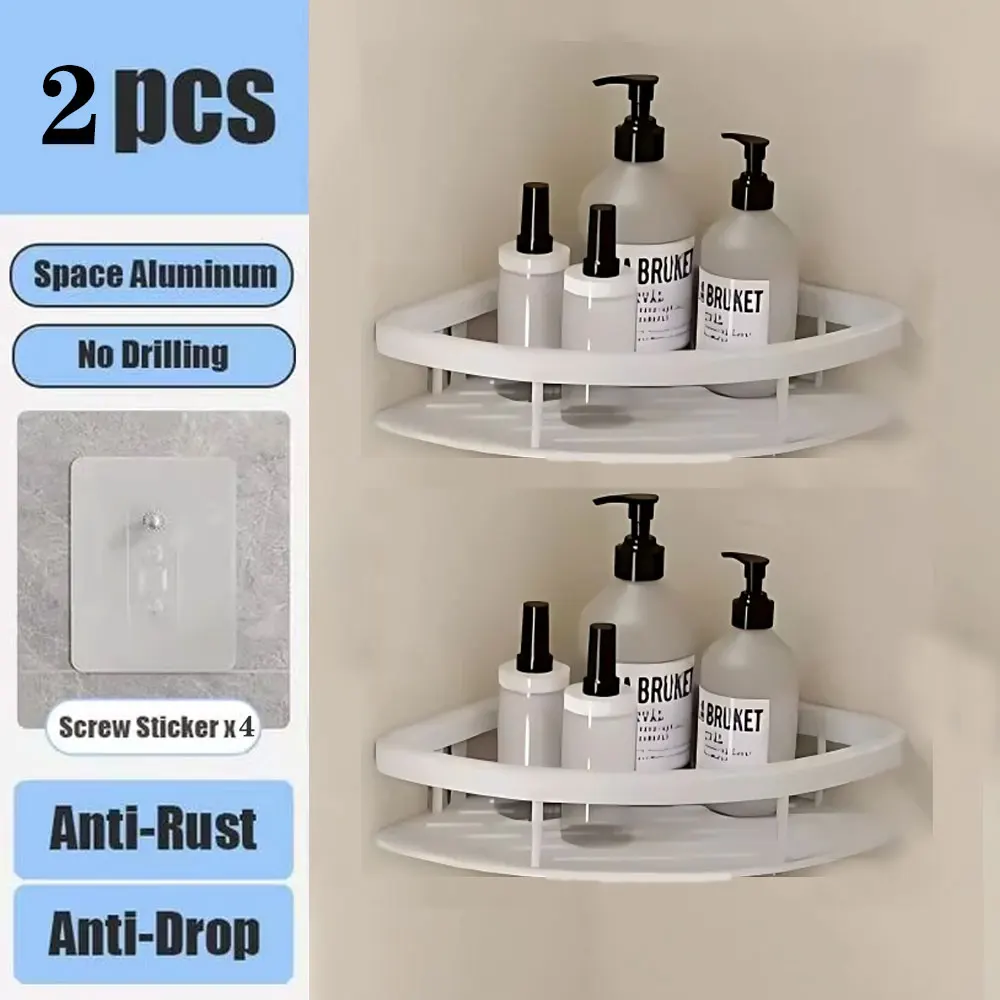 Aluminum Shower Shelf for Easy Installation Without Drilling - Image 15