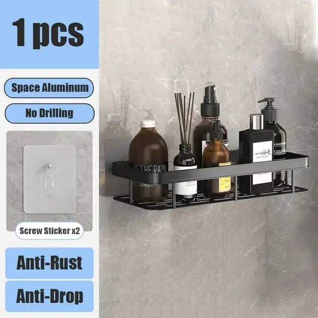 Aluminum Shower Shelf for Easy Installation Without Drilling - Image 16