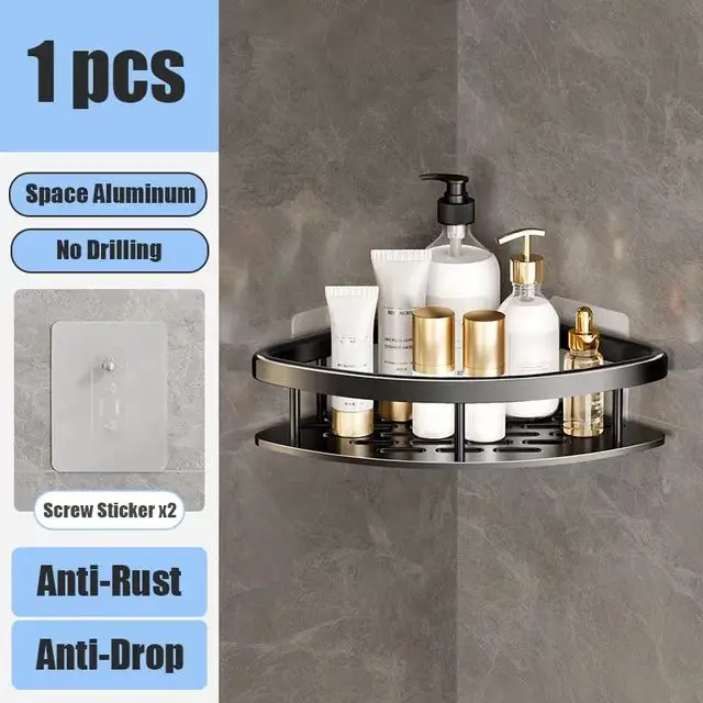 Aluminum Shower Shelf for Easy Installation Without Drilling - Image 20