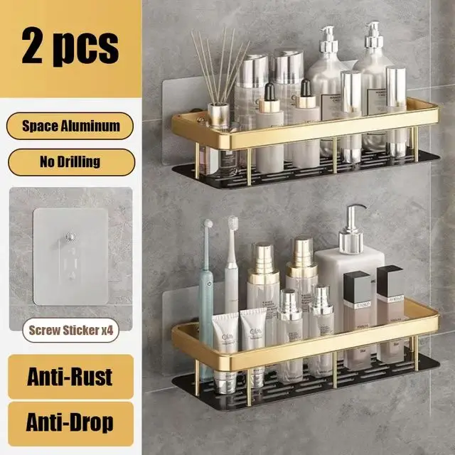 Aluminum Shower Shelf for Easy Installation Without Drilling - Image 9