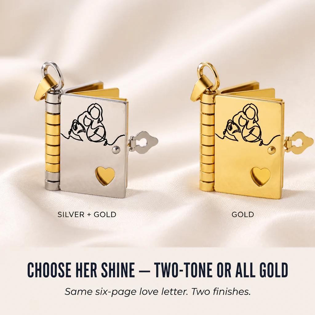 AmoriteBond™ — Open a Six-Page Book Pendant Engraved for Your Grandchild - Image 7