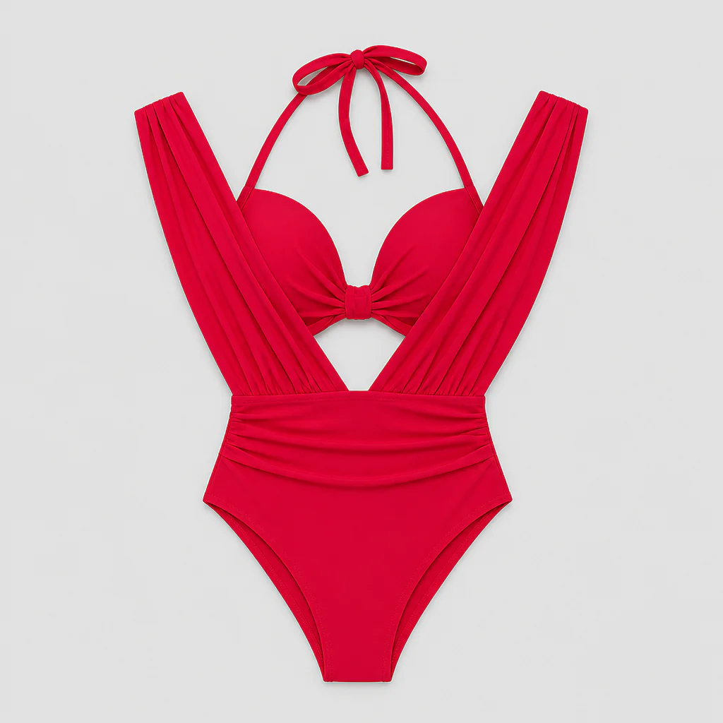 AquaSculpt™ – Sculpting Plunge One-Piece Swimsuit with Ruched Tummy Control - Image 8