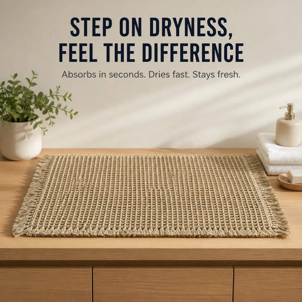 AquaSilk™ Waffle Bath Mat — Step onto Instant Dryness and Cozy Safety Every Time - Image 6