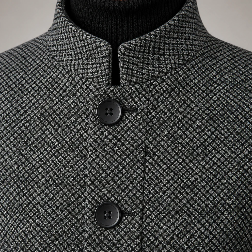 ArcticForge™ – Textured Stand-Collar Fleece-Lined Winter Coat - Image 6