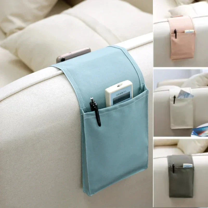 Bedside Organizer in Cotton-Linen with Multiple Compartments - Image 2