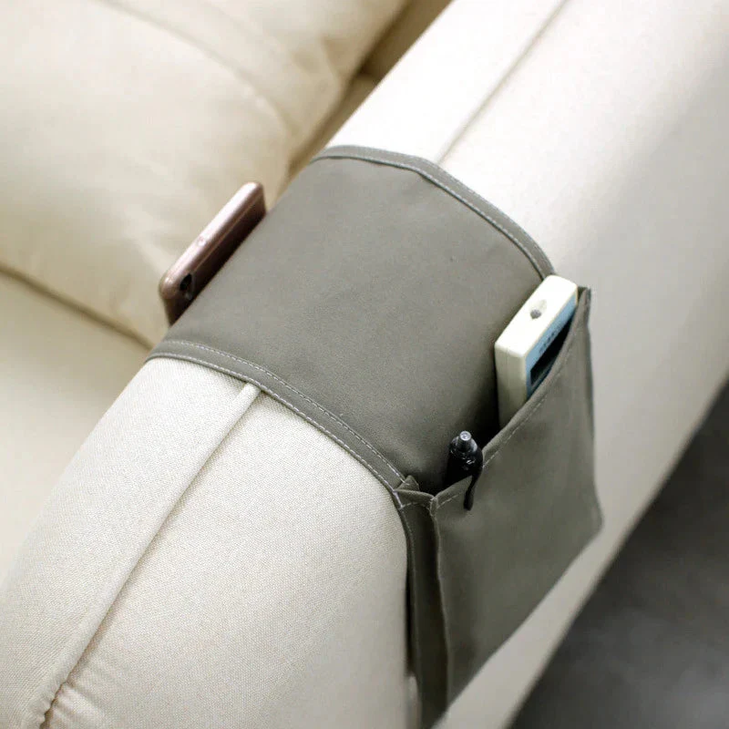Bedside Organizer in Cotton-Linen with Multiple Compartments - Image 4