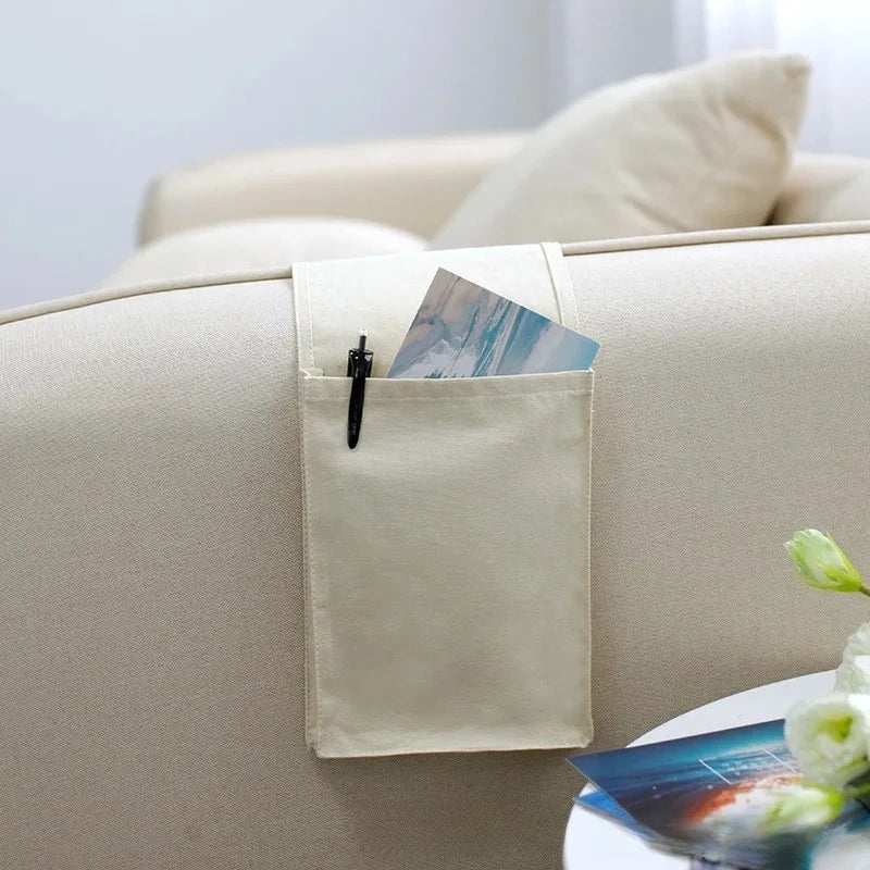Bedside Organizer in Cotton-Linen with Multiple Compartments - Image 8