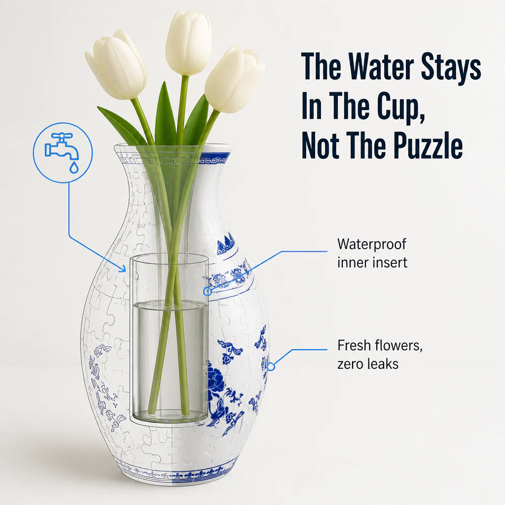 BloomCraze™ — Snap 160 Pieces Into a Porcelain-Look Vase That Holds Real Flowers - Image 3