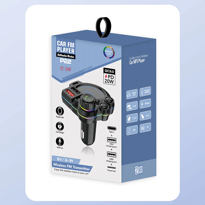 Bluetooth 5.3 FM Transmitter for Car with Dual USB Ports - Image 11