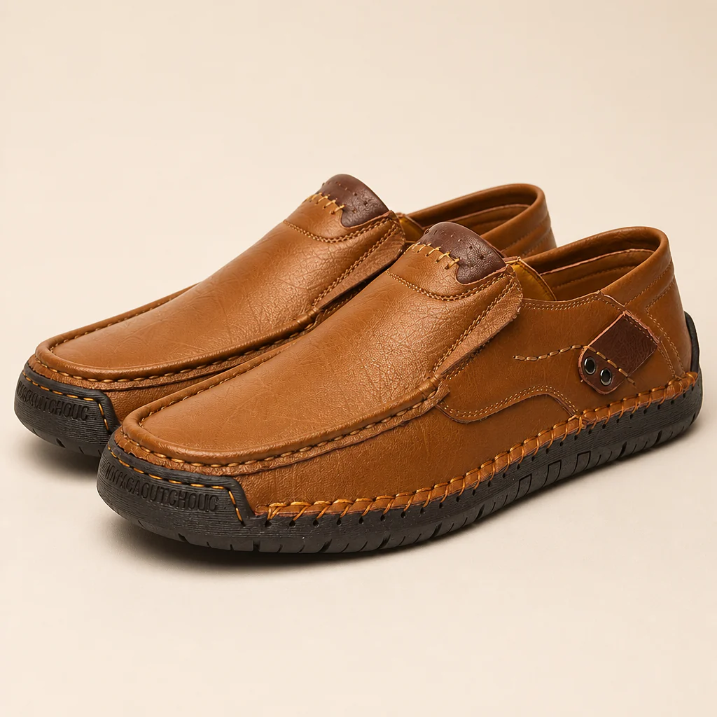 Bravaro™ – Hand-Stitched Slip-On Leather Loafers with Cushioned Sole - Image 7