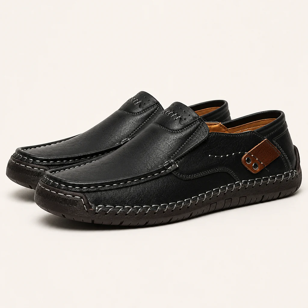 Bravaro™ – Hand-Stitched Slip-On Leather Loafers with Cushioned Sole - Image 8