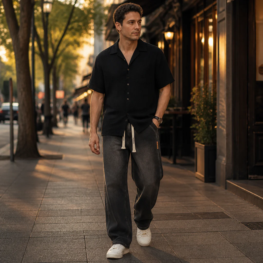 BrezeLane™ – Breathable Drawstring Loose Straight Summer Jeans - Image 2