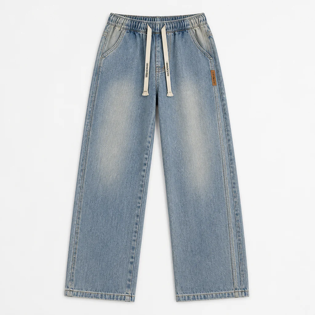 BrezeLane™ – Breathable Drawstring Loose Straight Summer Jeans - Image 7