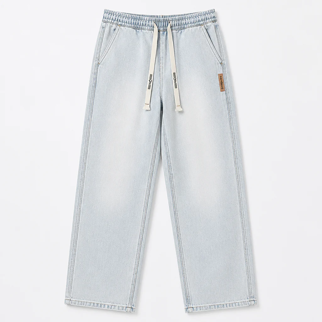 BrezeLane™ – Breathable Drawstring Loose Straight Summer Jeans - Image 8