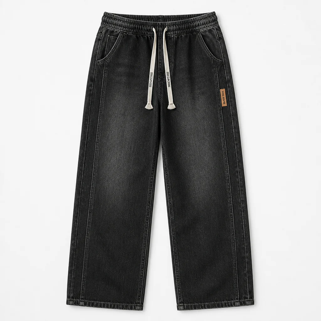BrezeLane™ – Breathable Drawstring Loose Straight Summer Jeans - Image 9