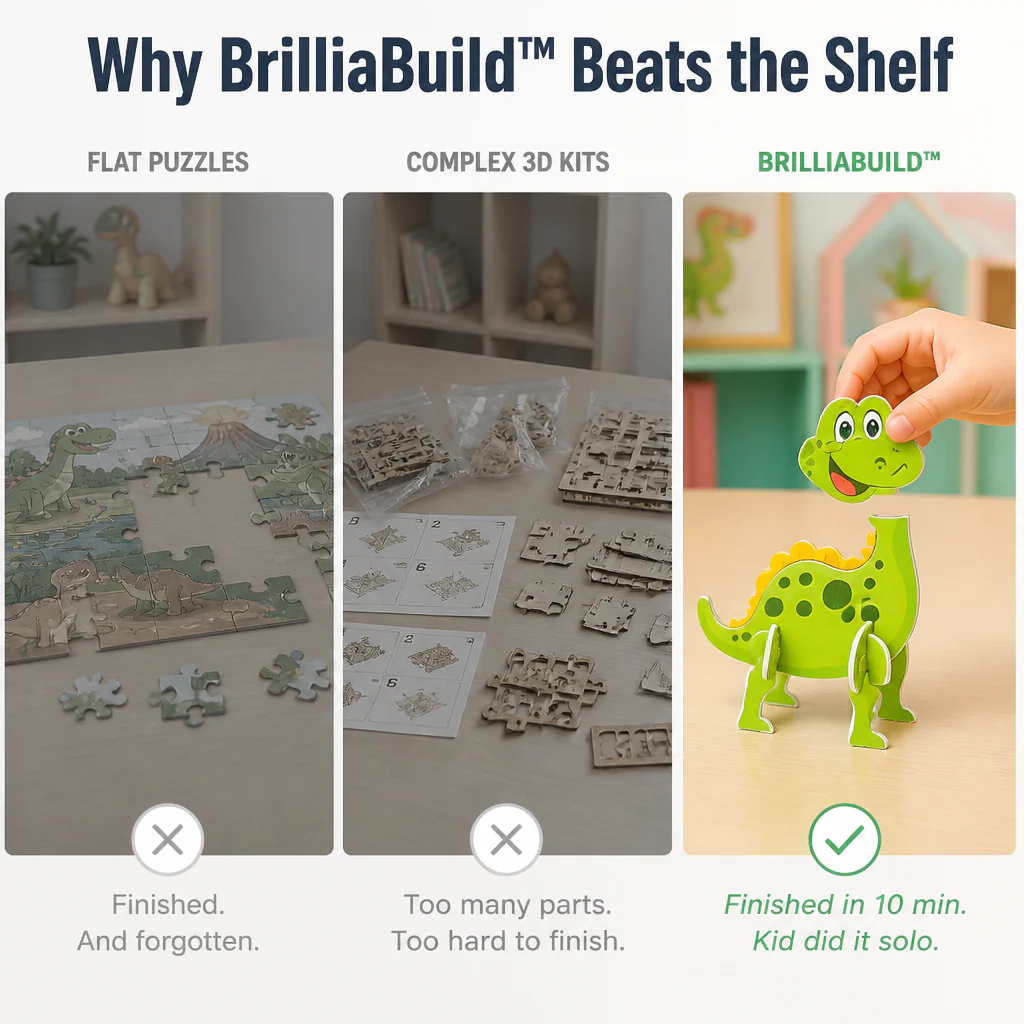 BrilliaBuild™ — Build 3D Dinos, Planes & Animals From Flat Paper in Minutes - Image 6