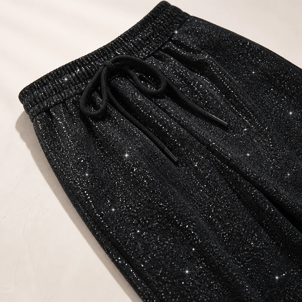 Brillique™ – Sparkling Wide-Leg Sequin Pants with Elastic Drawstring Waist - Image 6