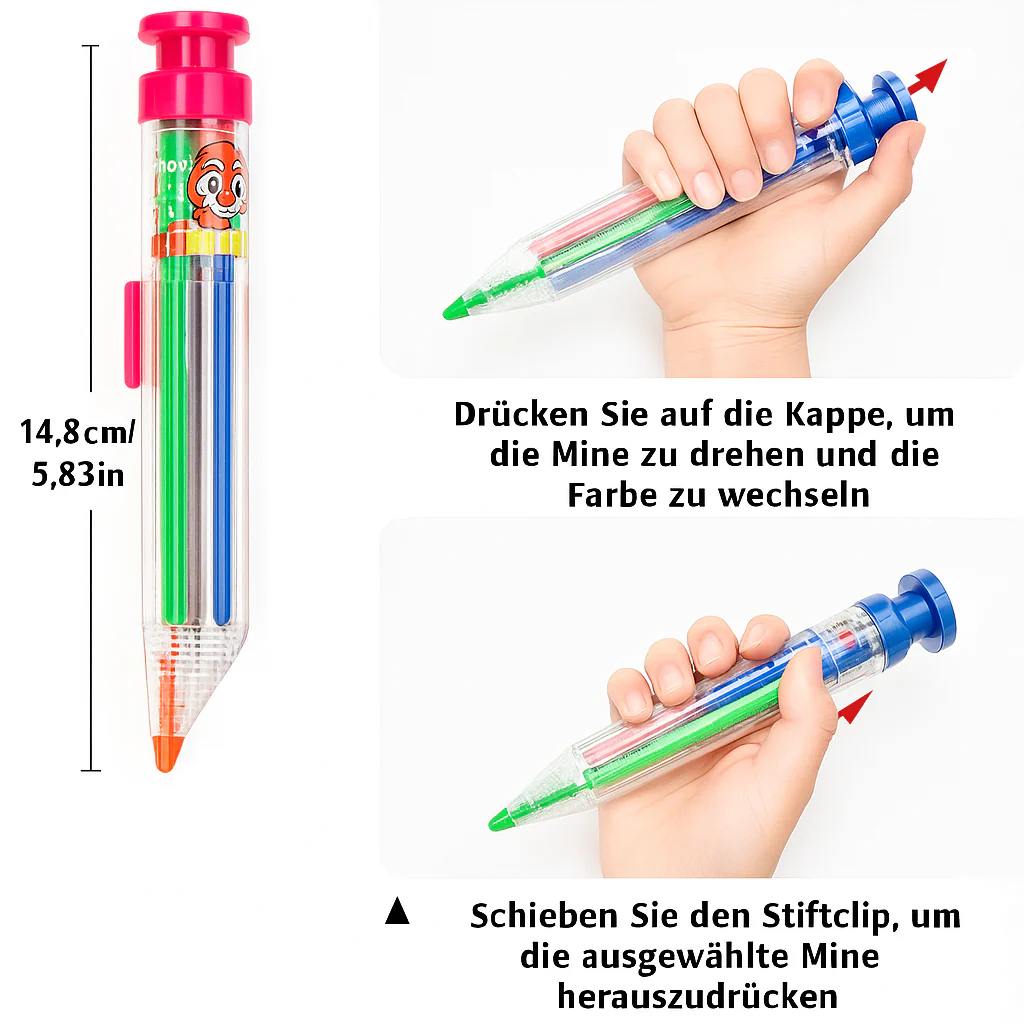 Buy One Get One Free | Colorful Kids Pen – 8 Colors in One Smart Tool - Image 5