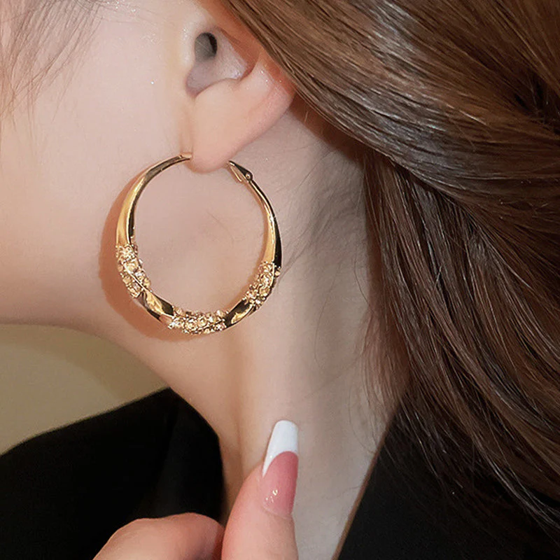 Buy One Get One Free | Timeless Hoop Earrings with Sparkling Zirconia - Image 5