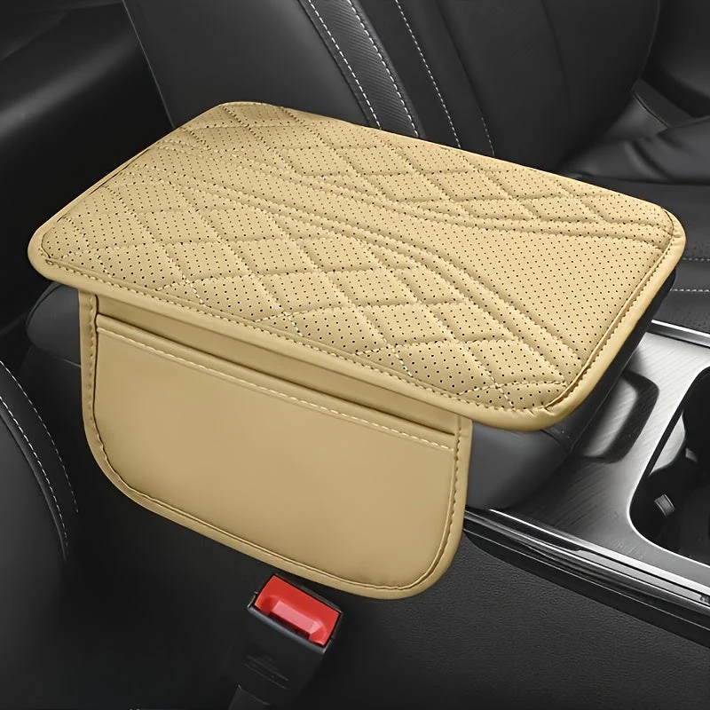 Car Armrest Organizer in PU Leather with Pockets - Image 7
