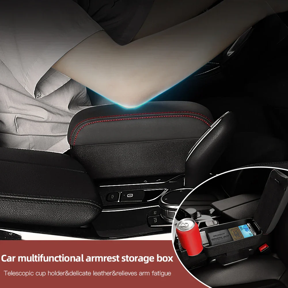 Car Armrest Organizer with Cup Holder - Image 7