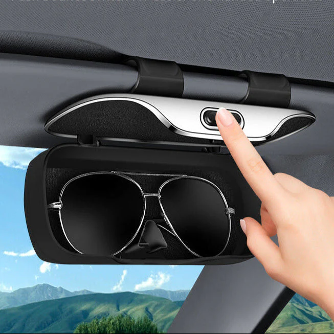 Car Sunglasses Case with Sun Visor Clip - Image 2