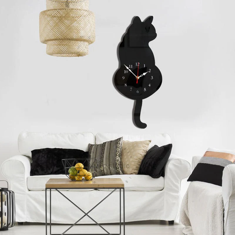Cat Motion Wall Clock with Moving Tail Feature - Image 11