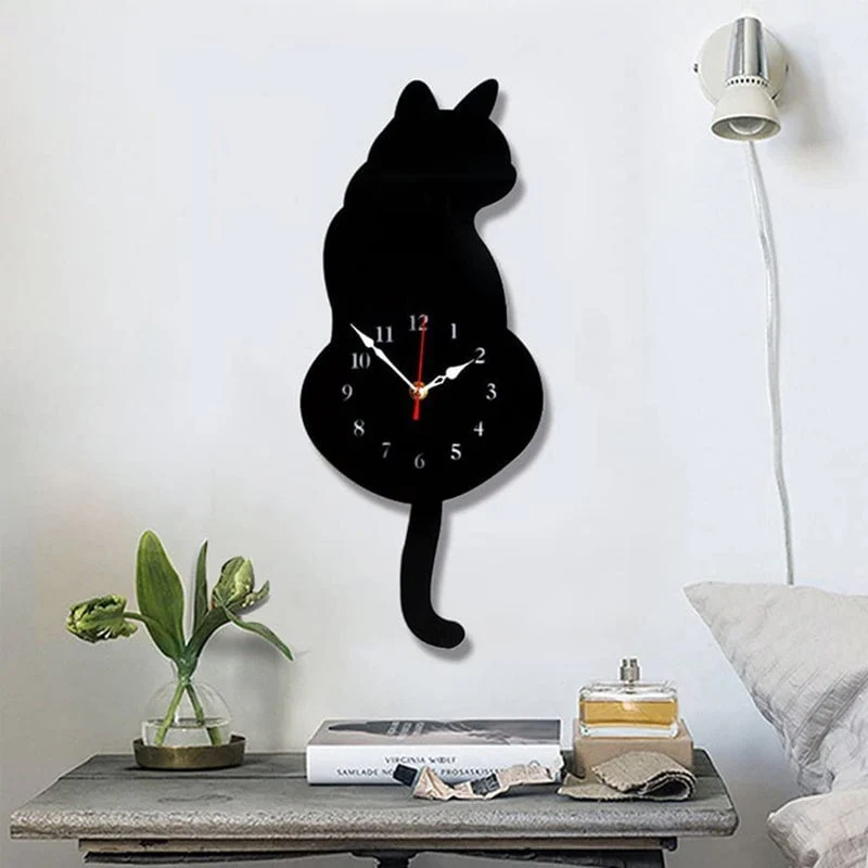 Cat Motion Wall Clock with Moving Tail Feature - Image 13