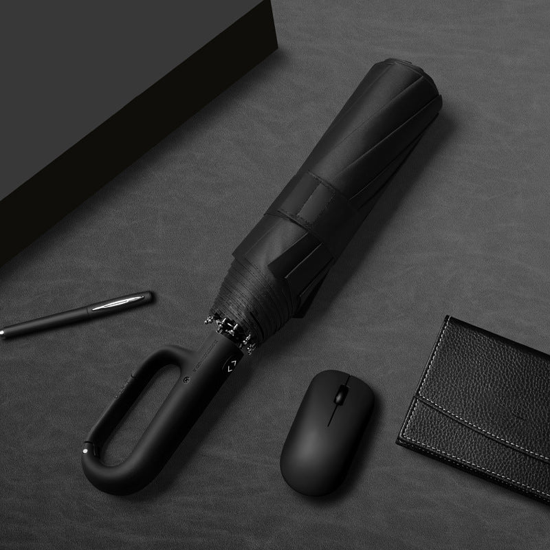 Compact Folding Umbrella with UV Protection for Sun and Rain - Image 2