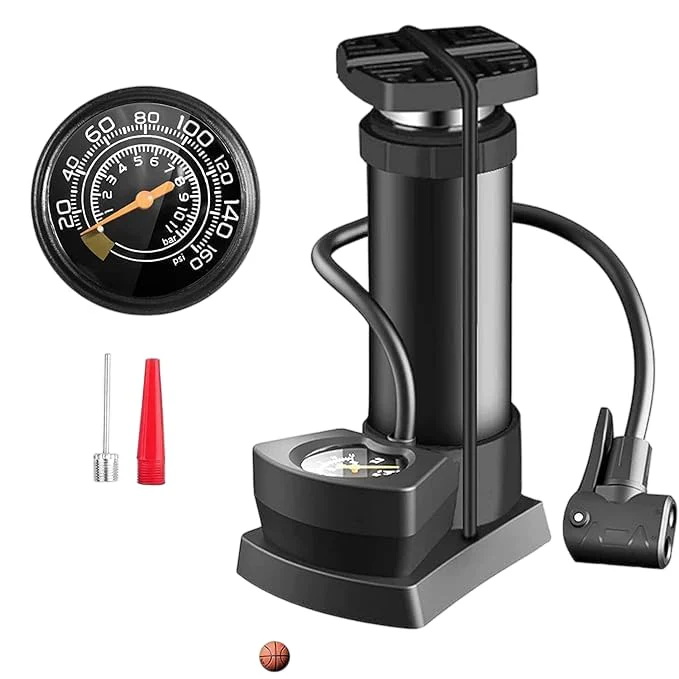 Compact Foot Pump with High Pressure & Pressure Gauge - Image 2